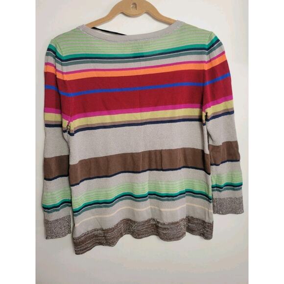 Desigual ladies striped sweater pullover size XL ( See Measurements) Colorful - Picture 2 of 6